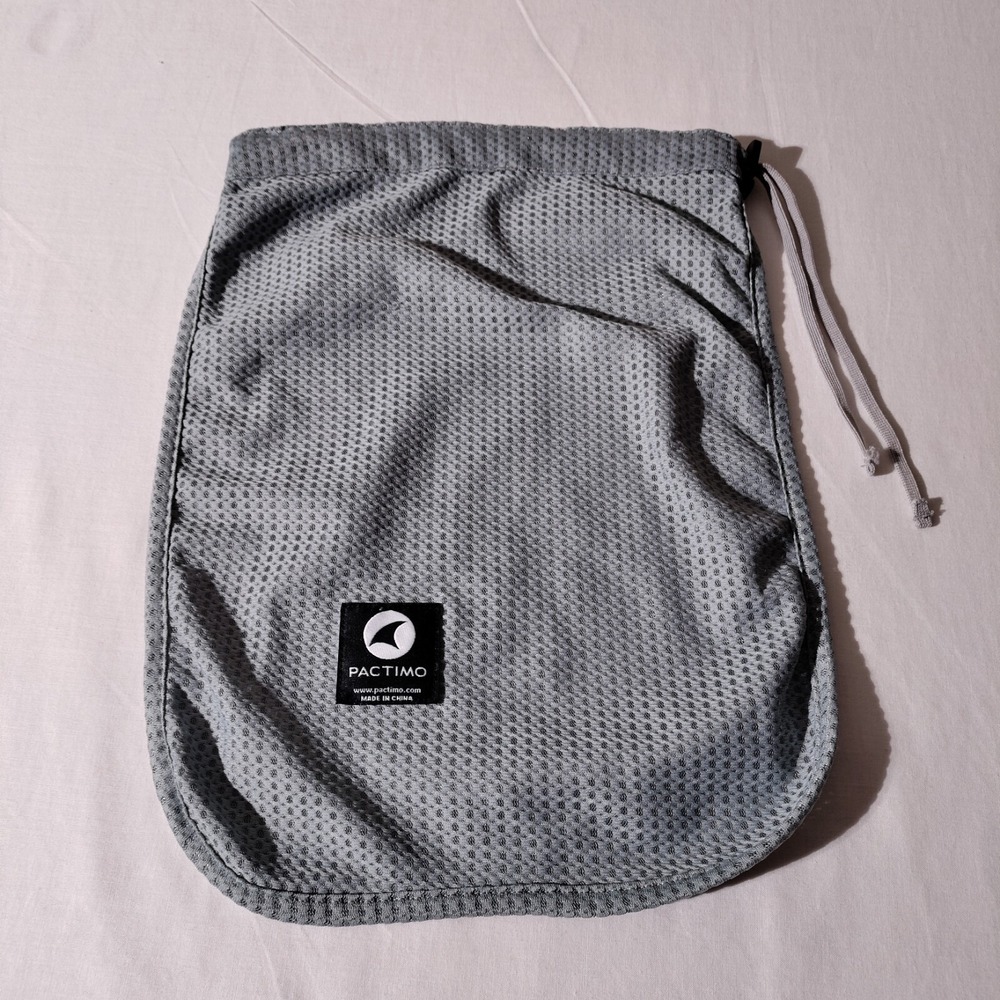 Pactimo Mesh Bag Bluish Gray Approximately 10" x 14" with Drawstring